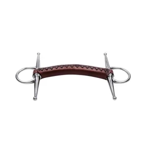Mors Cuir à Aiguilles Droit Brown 115 mm
