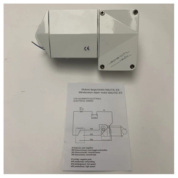 Moteur d'essuie-glace Speich Marine Grade 12V DC à couple élevé 15 mm - 12nm - ES1238