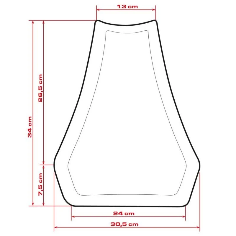 Mousse de selle pré-découpée 20 mm