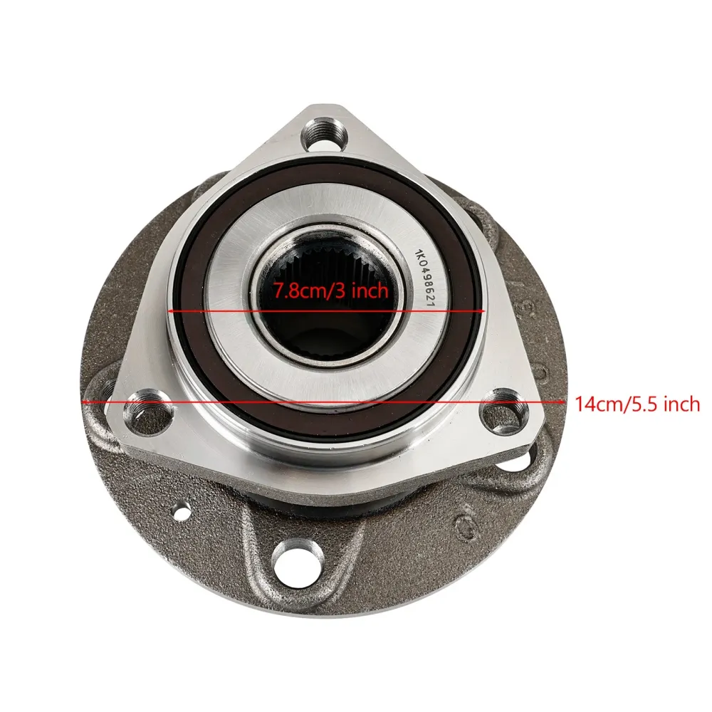 Moyeu de roulement de roue avant avec 3 trous 1K0498621 pour Audi A3 VW Caddy MK3 Golf 5/6/7