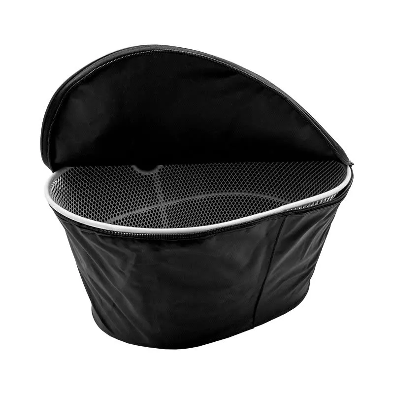 Housse de Panier en Nylon pour Paniers Ovales avec Fermeture Éclair Noir MVTEK