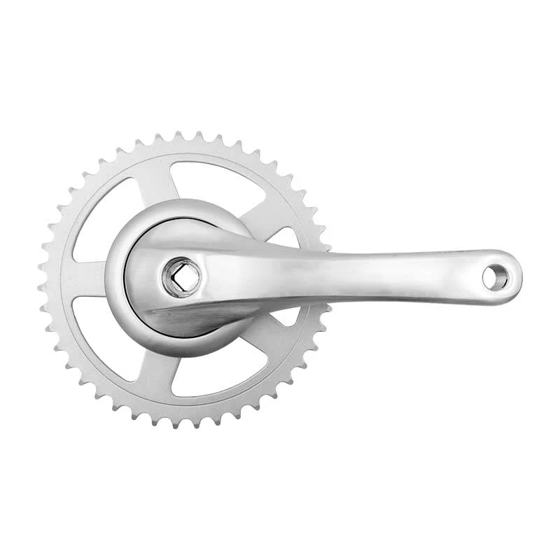 Pédalier CITY 1V 44 Dents x Manivelle : 170mm Argent MVTEK