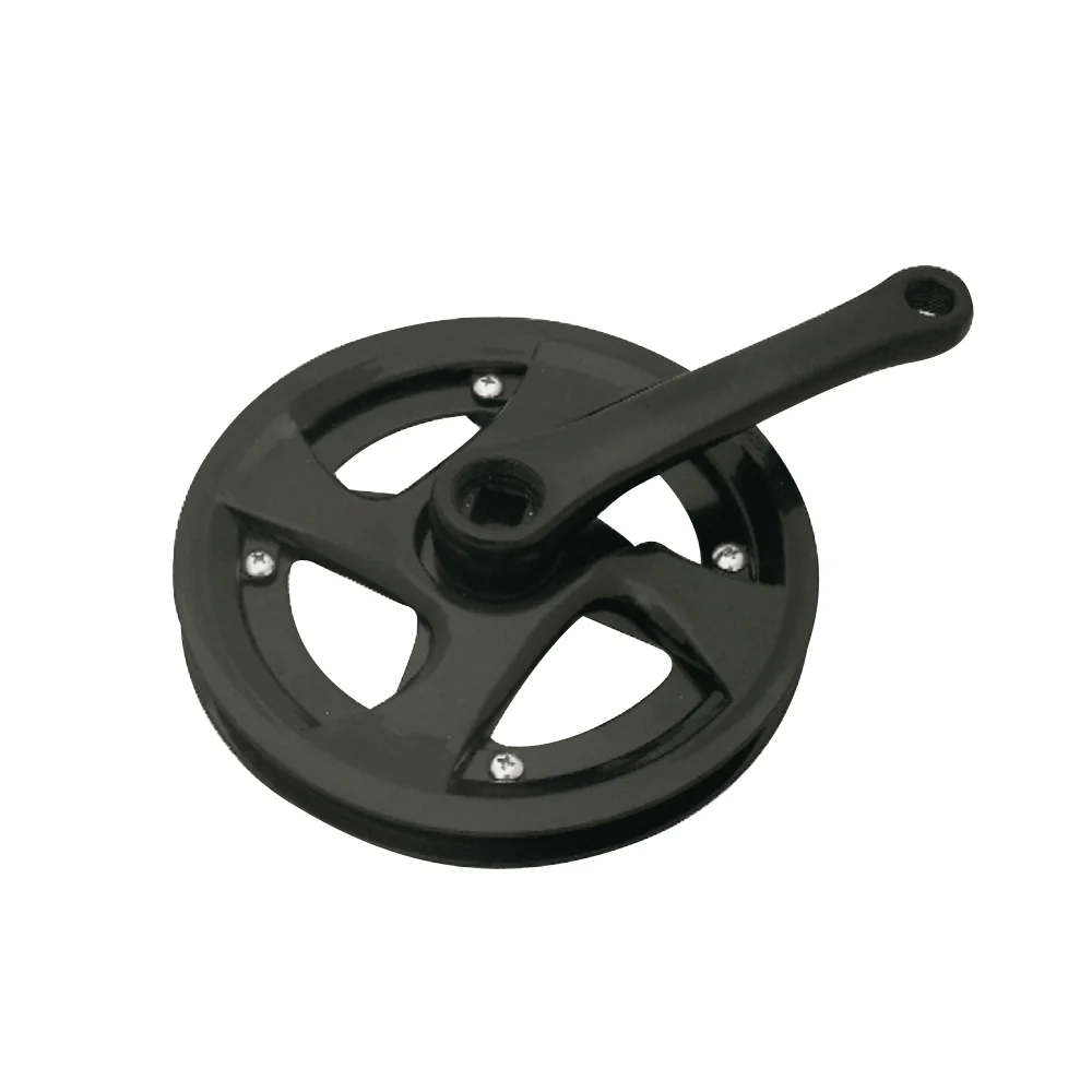 Pédalier Junior 16" 1V 36 Dents x Manivelle : 127mm Noir + Protège-chaîne MVTEK