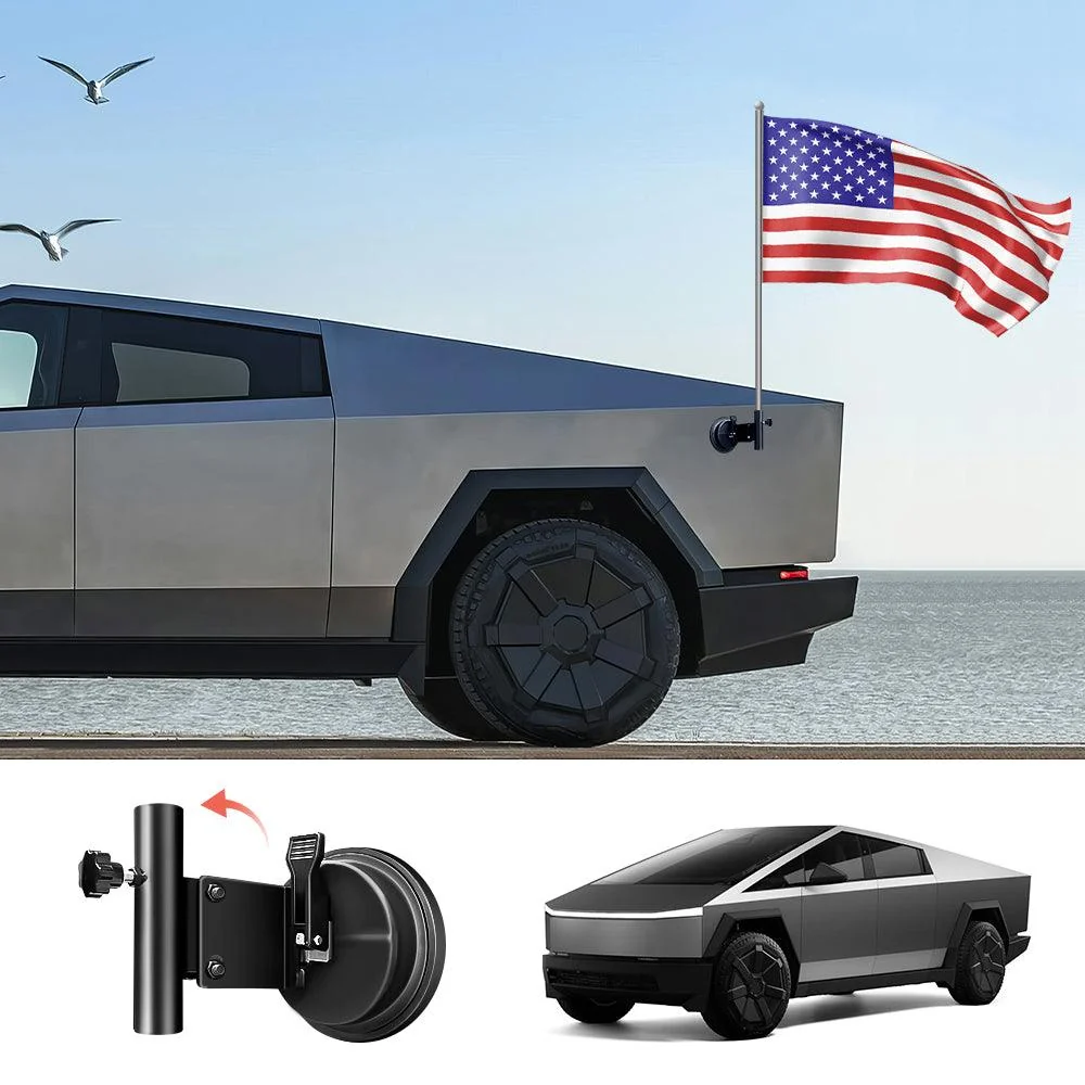 Nouveau support de mât de drapeau pour Tesla Cybertruck Support