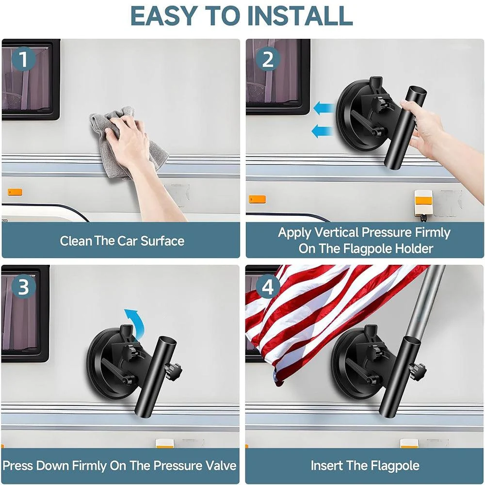 Nouveau support de mât de drapeau pour Tesla Cybertruck Support
