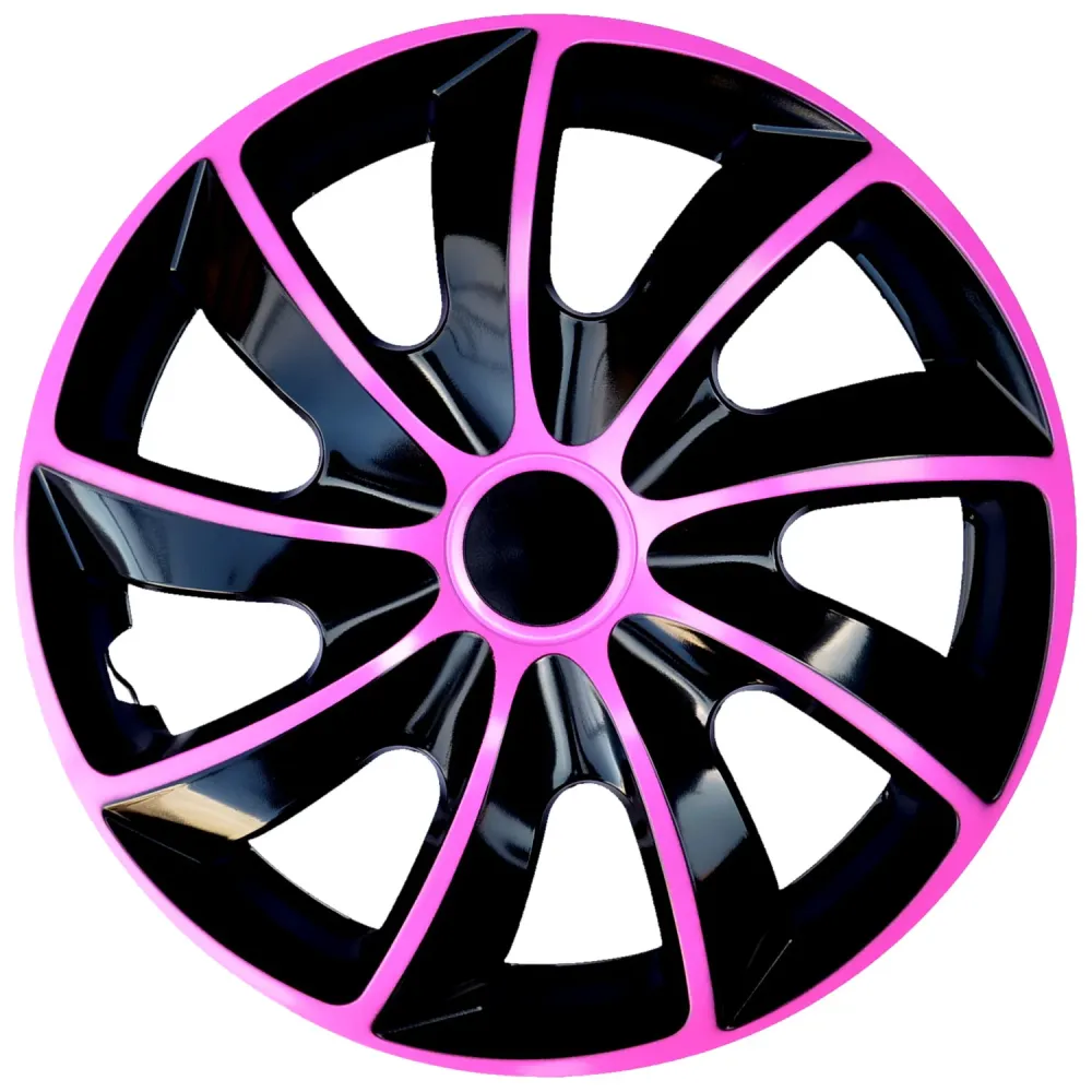 Enjoliveur universel 15'' QUAD BiColor noir/rose 4 pièces NRM