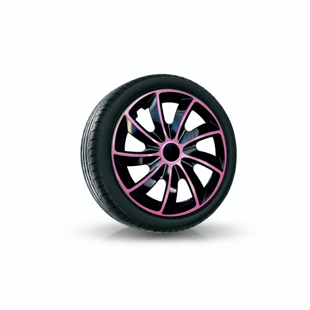Enjoliveur universel 15'' QUAD BiColor noir/rose 4 pièces NRM