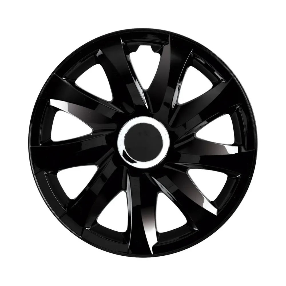 NRM DRIFT 15" enjoliveurs universels noir laqué press-on 4 pièces