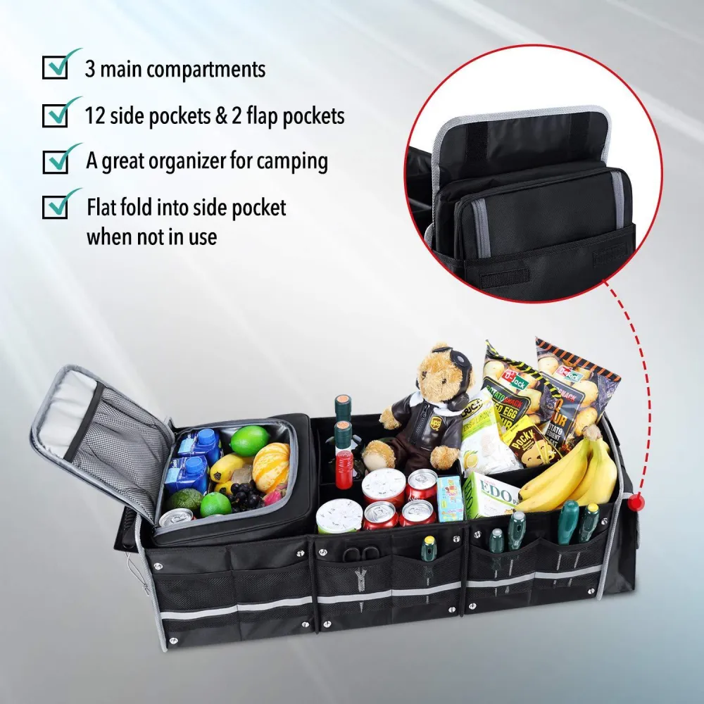 Organisateur de rangement de coffre spacieux et étanche pour Tesla Models S, X, 3, Y et Cybertruck