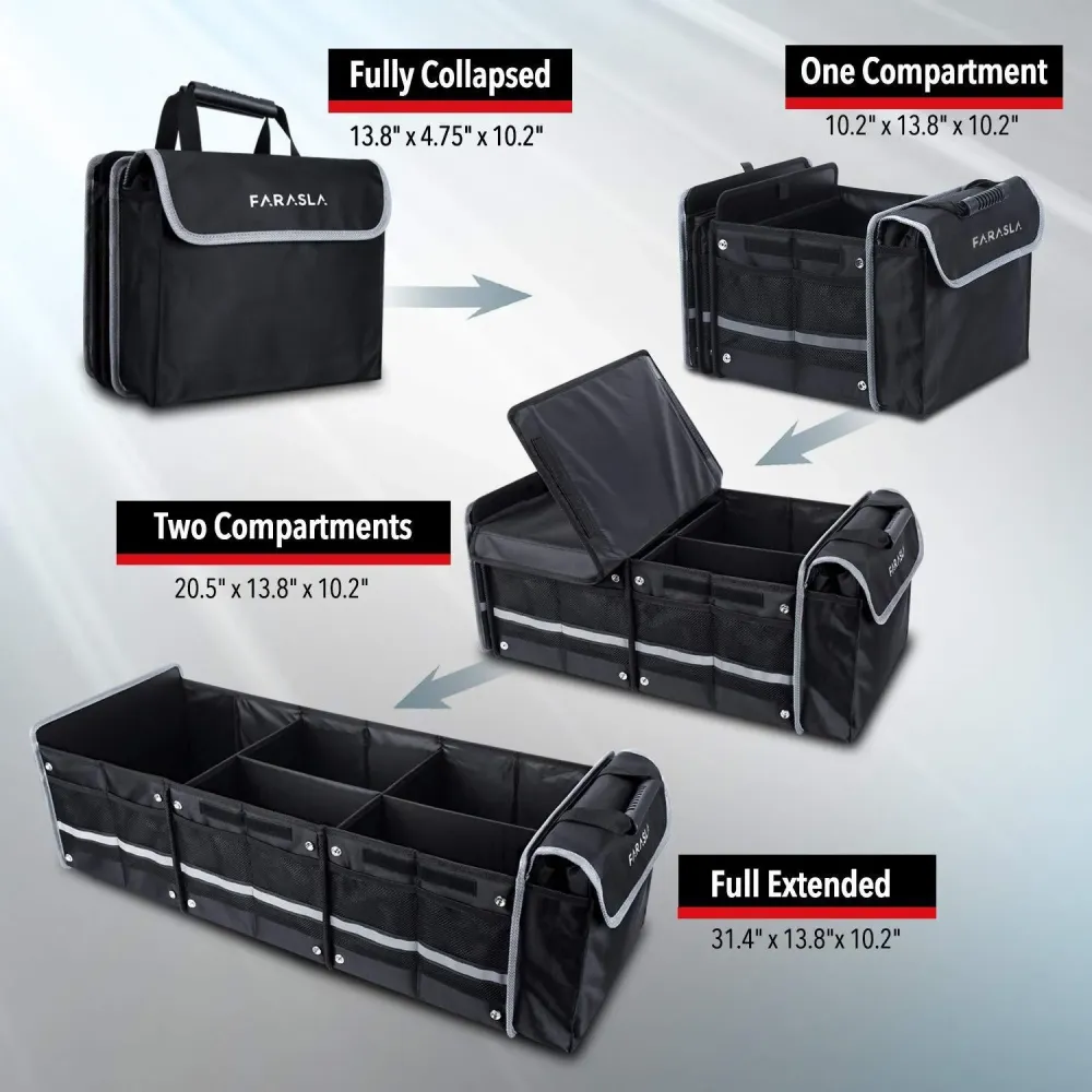 Organisateur de rangement de coffre spacieux et étanche pour Tesla Models S, X, 3, Y et Cybertruck