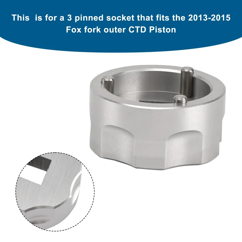 Outil de douille de fourche pour retrait du piston extérieur Fox CTD à 3 broches - 398-00-504