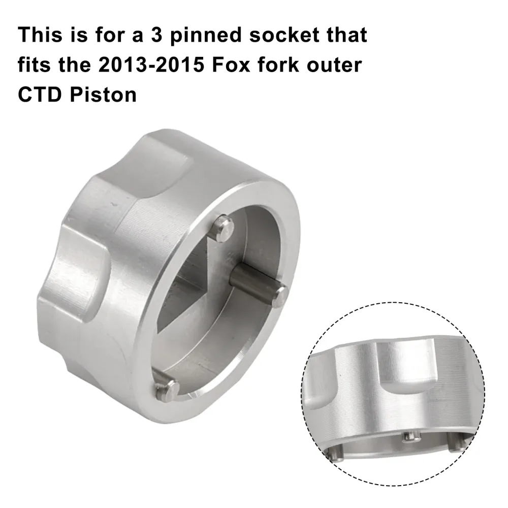 Outil de douille de fourche pour retrait du piston extérieur Fox CTD à 3 broches - 398-00-504