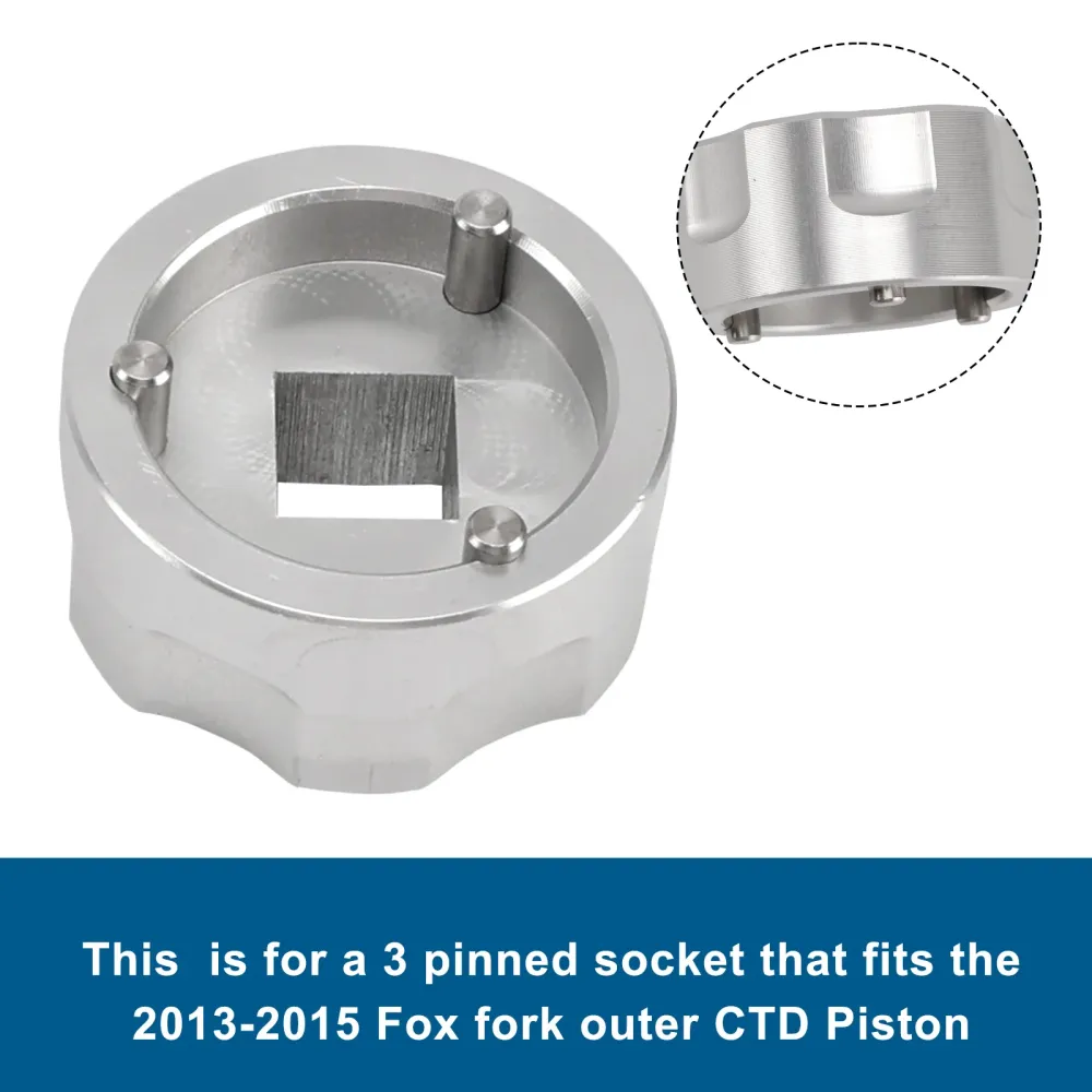 Outil de douille de fourche pour retrait du piston extérieur Fox CTD à 3 broches - 398-00-504