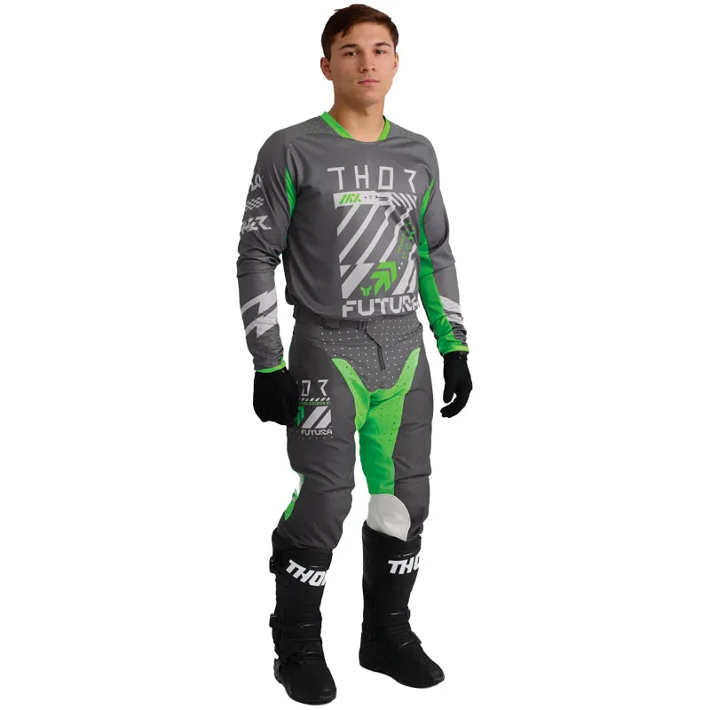 Tenue THOR LAUNCHMODE Futura gris/vert 2026 oxmoto
