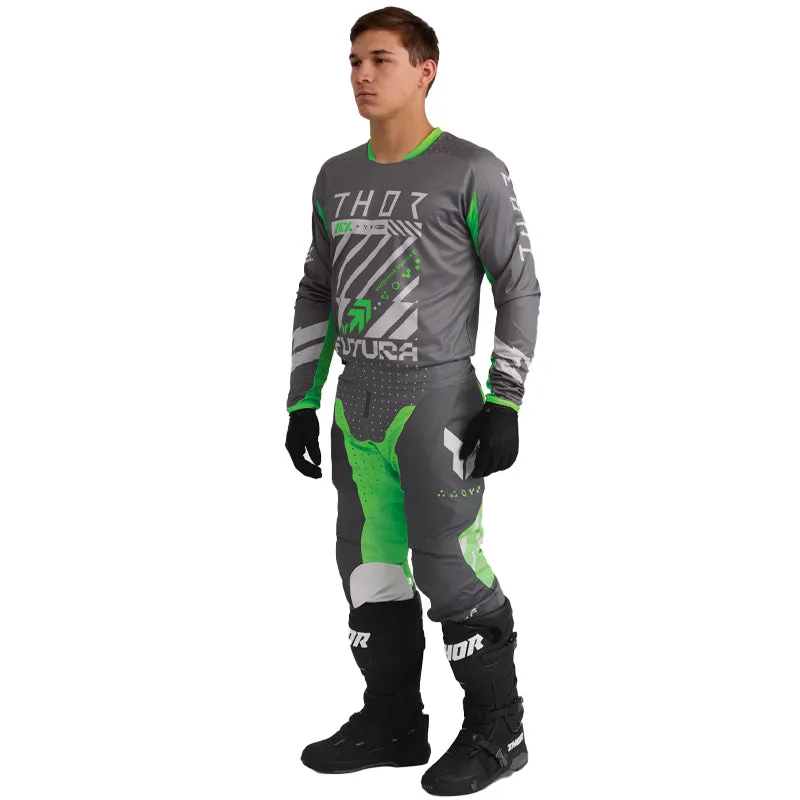 Tenue THOR LAUNCHMODE Futura gris/vert 2026 oxmoto