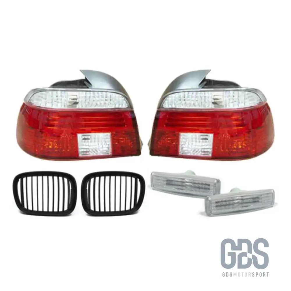 Pack Cristal Edition — Feux Cristal + Calandres Noir + Répétiteurs Blanc — BMW E39 Phase 1
