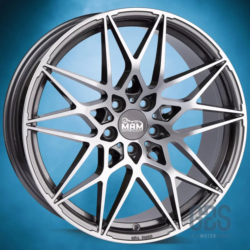 Pack 4 jantes Type 666M MAM Gris Face poli BMW R19" X 8.5" ET35 Compétition