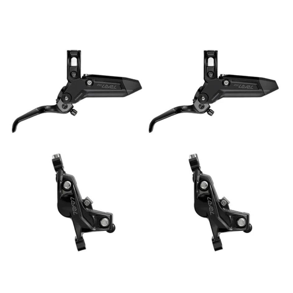 Paire de Freins SRAM LEVEL SILVER STEALTH 4 pistons Noir