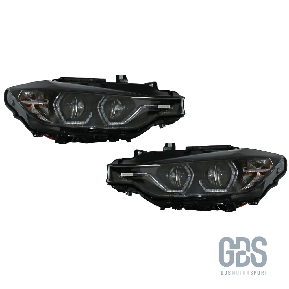 Phares avant H7/H7 Angel Eyes 3D LED pour BMW Série 3 F30 / F31 Phase 1