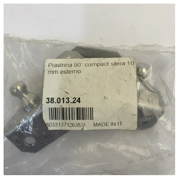 Plaque compacte en acier inoxydable Osculati 90° avec boule de 10 mm - 38.013.24