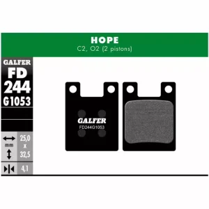 Plaquettes de frein Galfer FD244G1053 pour Hop C2, O2-2 Pistons