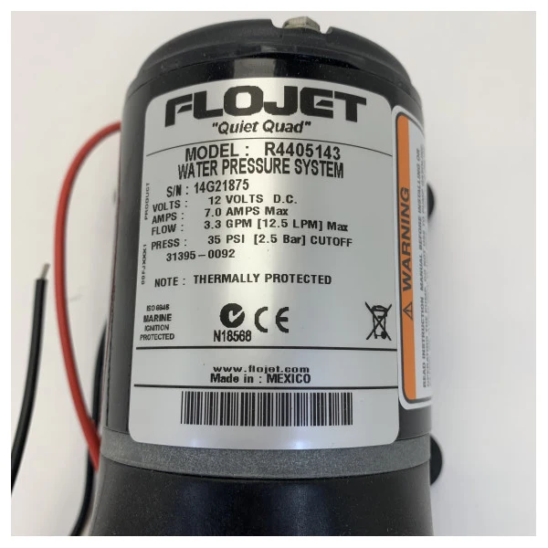 Pompe à eau douce Flojet R4405143A 12,5 L/min 2,5 Bar