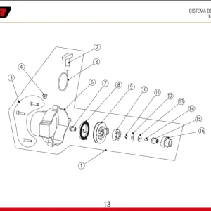 Poulie de lanceur GCR / Pull starter GCR pulley