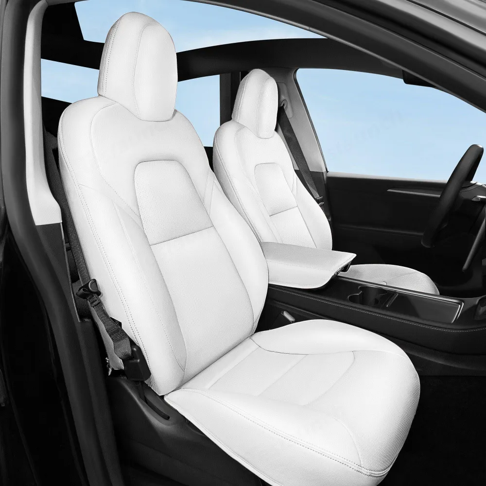 Prime Tesla Model Ensemble de housses de siège Y 7 places avec banquette divisée 40/60 améliorée pour la 2e rangée pour un...