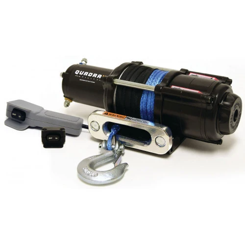 Treuil VTT Quadrax 3600lbs avec télécommande avec fil et câble synthétique