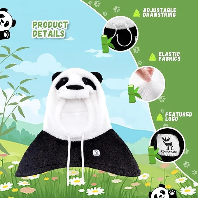 Qunature Cagoule d'hiver masque de ski pour enfants et parents motif panda masques complets cagoule pour les activités de...