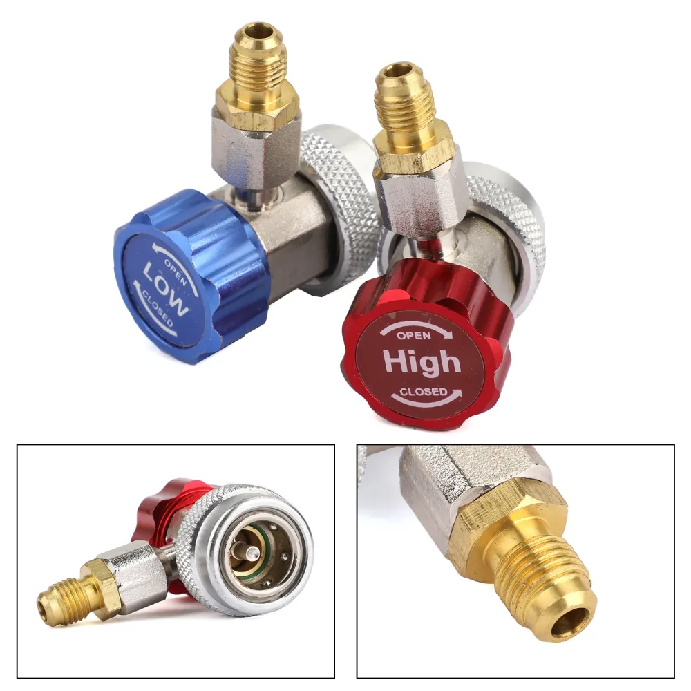 2x R134A connecteur rapide adaptateur coupleur Auto /C jauge de collecteur basse/haute cvc
