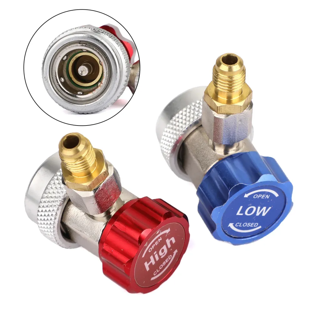 2x R134A connecteur rapide adaptateur coupleur Auto /C jauge de collecteur basse/haute cvc