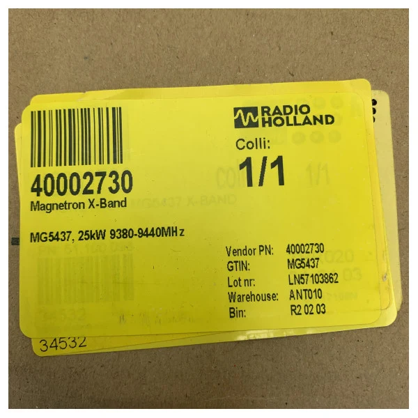 Radar Magnetron E2V MG5437 X-Band 25 kW