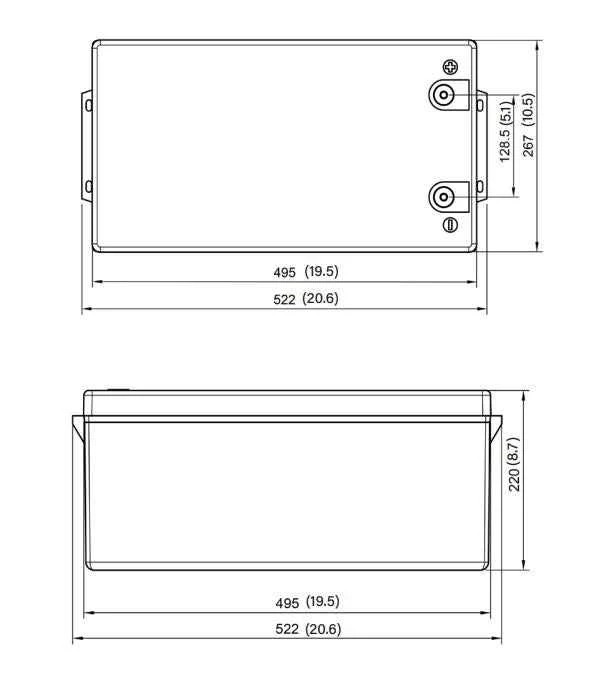 Batterie au lithium RELiON RB24V100 Groupe 8D 24 V 100 Ah Marine à décharge profonde Relion Battery