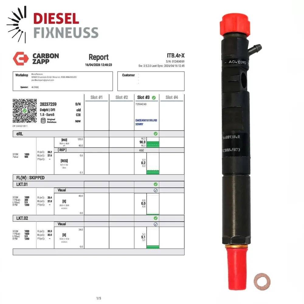 RENAULT DELPHI Injecteur 28237259 28232234 EJBR05601D 166000897R