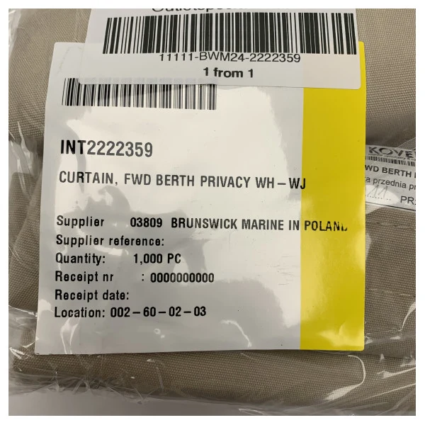 Rideau de confidentialité de cabine avant Quicksilver 755 Weekend - 2222359