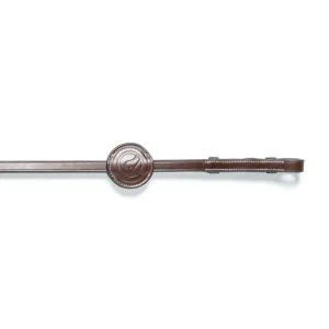 Rênes en caoutchouc Maastricht de 1/2 pouce avec 7 arrêts Brown/Gold F
