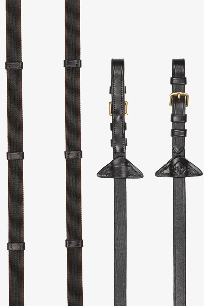 Rênes grip caoutchouc Continental Brown/Brass F
