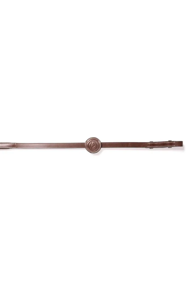 Rênes sangles Deauville 5/8 pouces avec 9 arrêts Brown/Gold C