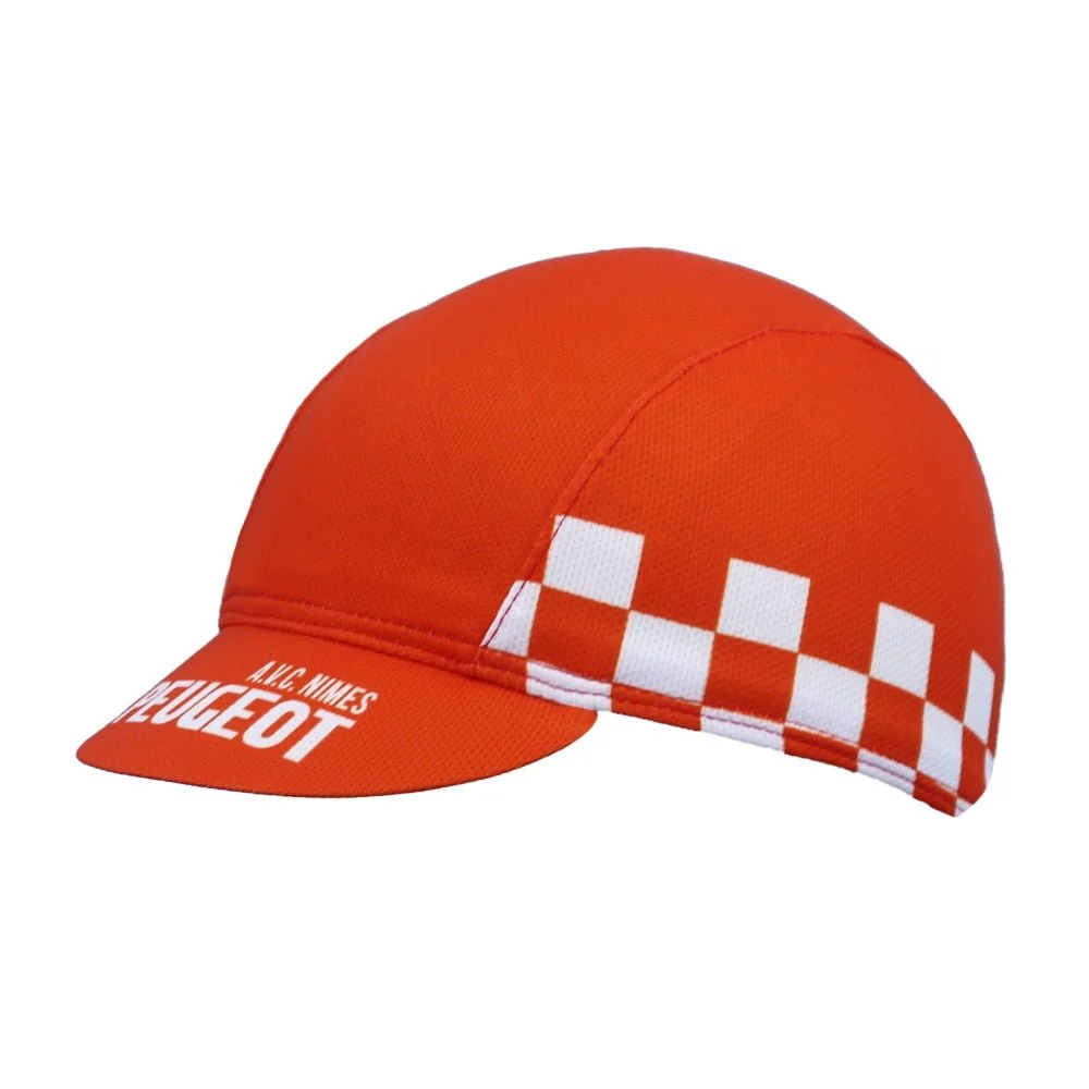 Casquette de cyclisme rouge Peugeot Roule Maillot