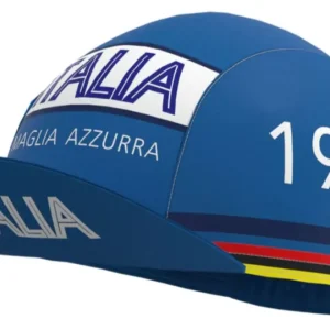 Casquette de Cyclisme Rétro Italie 1933 Bleu Roule Maillot