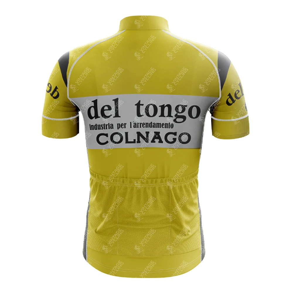 Ensemble de cyclisme à manches courtes rétro Del Tongo 1983 Tenue Roule Maillot