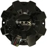 9134L218ORB - Center Cap & LOGO Satin Black Chrome RTX Offroad M8xL30