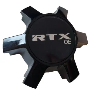 RTX 748K111B1OE - Center Cap Gloss Black RTXoe Chrome Black Background
