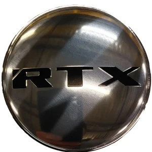 RTX BC016RTXB - Chrome Center Cap RTX Logo Black