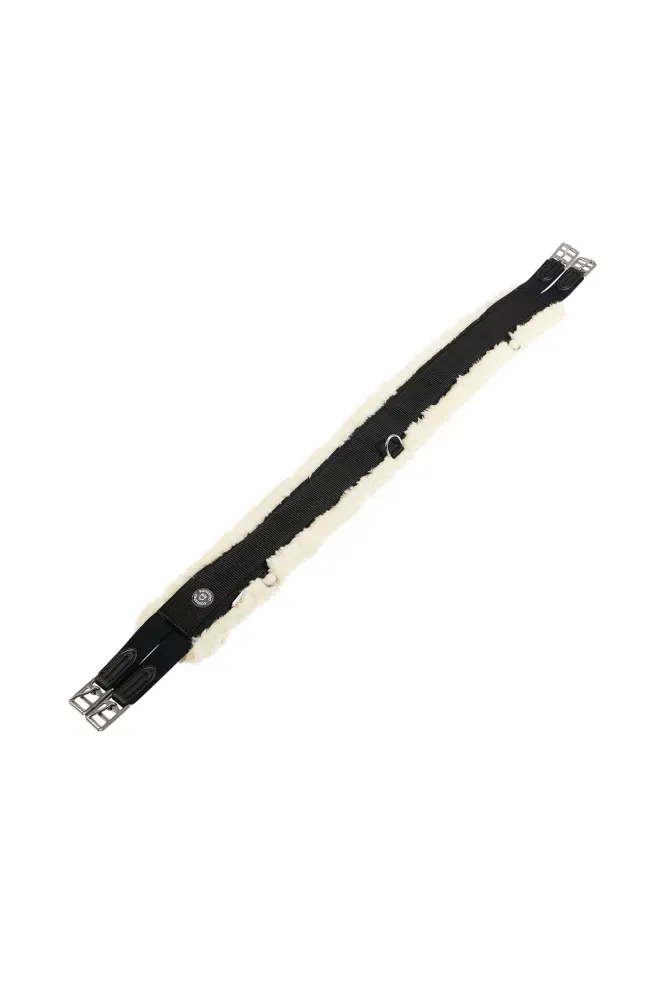 sangle de saut en nylon avec mouton synthétique Black 125 cm