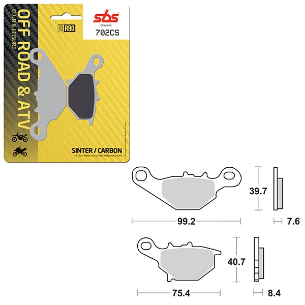 PLAQUETTE DE FREIN CARBONE SBS CLUB, TRAILS & LOISIRS (6330702108)