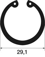 SEGMENT D'ARRÊT Ø 27 X 1,2 mm DIN 472 INTÉRIEUR