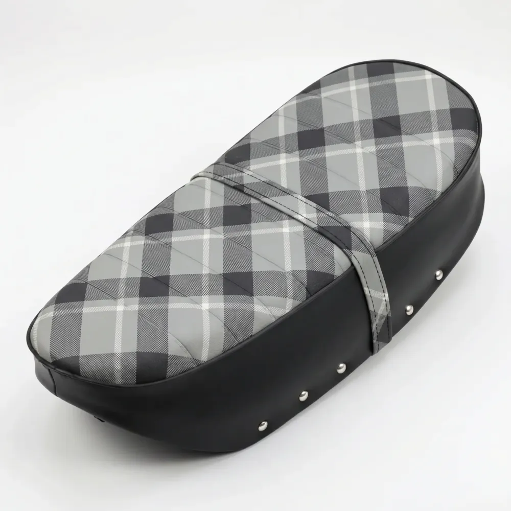 Selle Dax – noire avec motif à carreaux gris - adaptée pour cadres de 2,5 et 3,5 litres