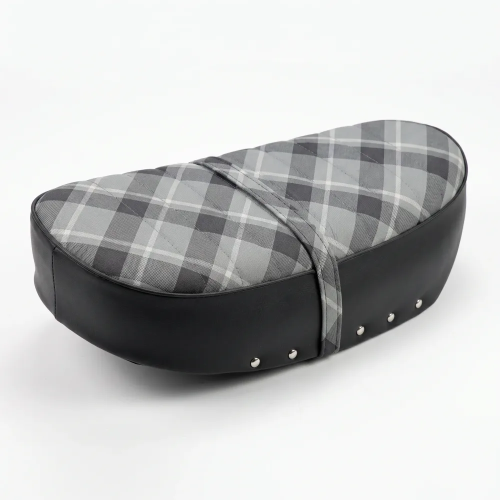 Selle Dax – noire avec motif à carreaux gris - adaptée pour cadres de 2,5 et 3,5 litres